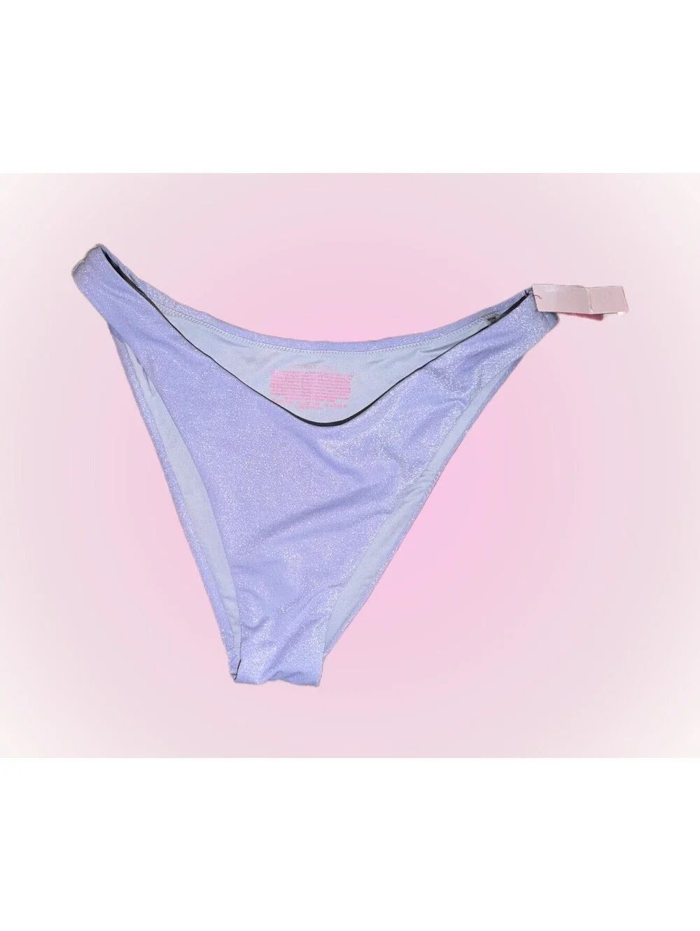 Victoria’s Secret Lavender Shimmer High Leg Bikini Bottom Size XL | Extra Large